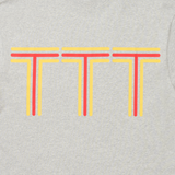 TTT (The Trilogy Tapes) Logo stripes Tshirt / Heather grey