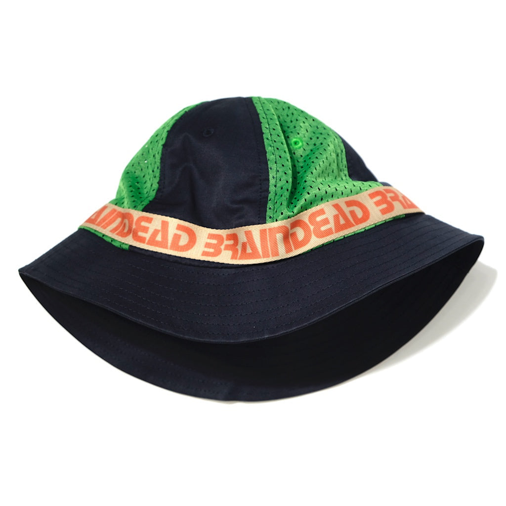 Vision Mesh Paneled Bucket Hat - Navy/Multi – Brain Dead