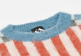 TTT Check grid mohair knitted jumper Multi