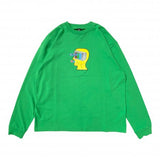 Brain Dead Tele eyes longsleeve T Kelly green