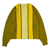 Awake NY Wool striped cardigan Mustard stripe