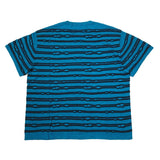 Brain Dead Puckered stripe Tshirt Teal