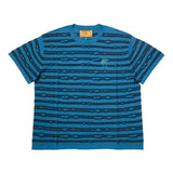 Brain Dead Puckered stripe Tshirt Teal