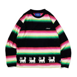 Awake NY striped llama printed longsleeve T Black multi