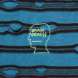 Brain Dead Puckered stripe Tshirt Teal