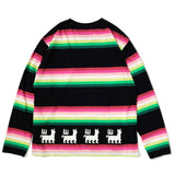 Awake NY striped llama printed longsleeve T Black multi