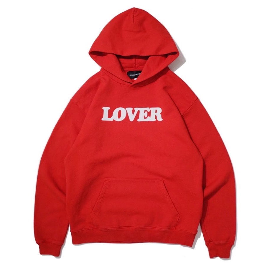 Bianca Chandon LOVER 10th Anniversary pullover hoodie Red “10th ...