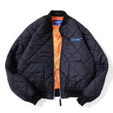 Awake NY Quilted patch bomber jacket Black