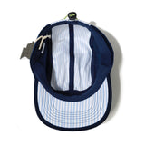 Brain Dead Mritime seersucker 5 panel camp cap Navy multi