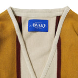 Awake NY Wool striped cardigan Rust stripe