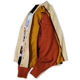 Awake NY Wool striped cardigan Rust stripe