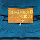 Brain Dead Puckered stripe Tshirt Teal