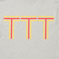 TTT (The Trilogy Tapes) Logo stripes Tshirt / Heather grey