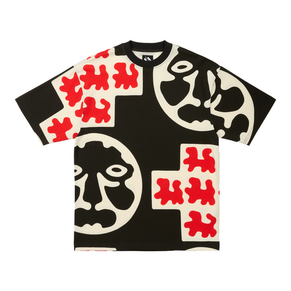 TTT (The Trilogy Tapes) Cross head Tshirt / Black White Red