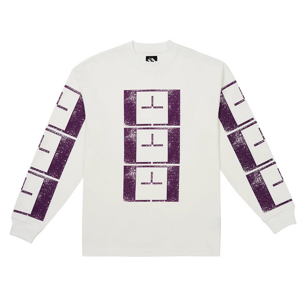 TTT Upside down stamp T’s longsleeve T White