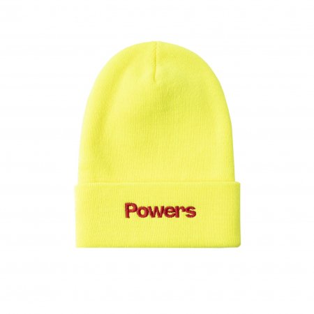 POWERS Simple logo beanie / Safety yellow