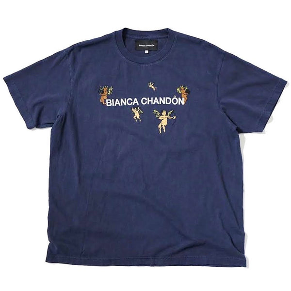 Bianca Chandôn Cherub logo type Tshirt Navy