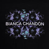 Bianca Chandon Floral logotype T-shirt Black