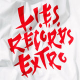 L.I.E.S. Records  EXTRO Longsleeve T White