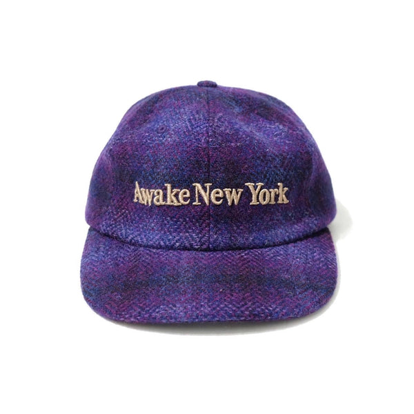 Awake NY Harris tweed 6-panel cap Purple multi