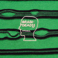 Brain Dead Puckered stripe TshirtKelly Green