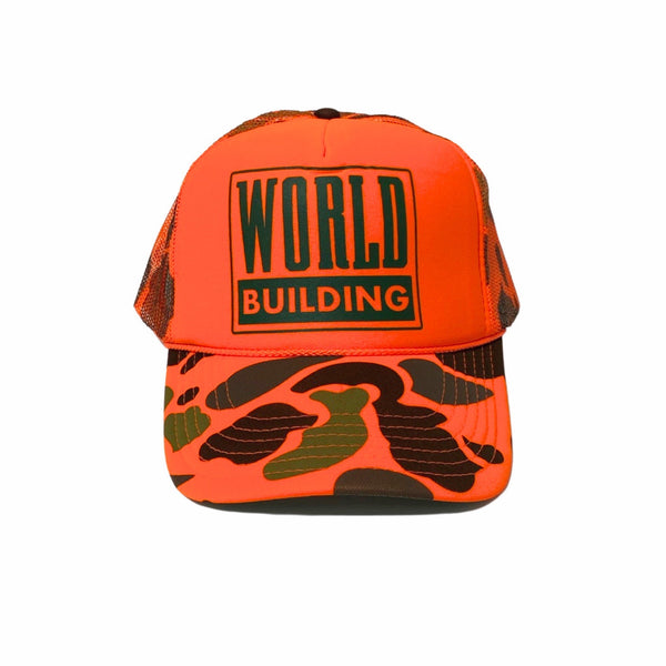 World Building Camo cap Neon orange